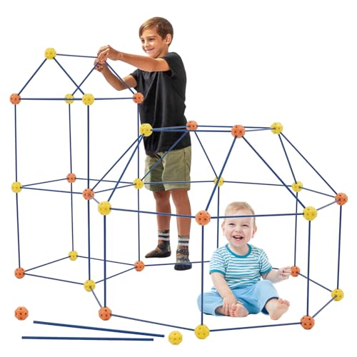 158pcs DIY Kinder Konstruktionsspielzeug Fort-Bausatz für Kinder,Kreativ Set für Kinder, Konstruktionsspiel, DIY-Bauspielzeug Kits von Aelbsty