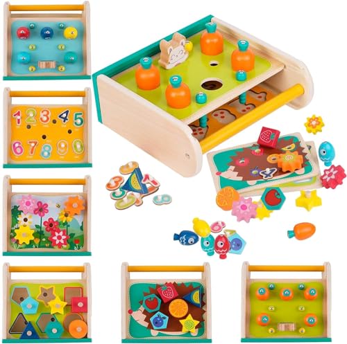 Aelbsty Giocattoli Sensoriali Montessori Spielzeug Baby ab 1 2 3 Jahr EnthäLt Karotten Ernte Spiele, Grafik Matching Spiel Feinmotorik Skill Spielzeug Geschenk für Kleinkinder Geschenke für Kinder von Aelbsty