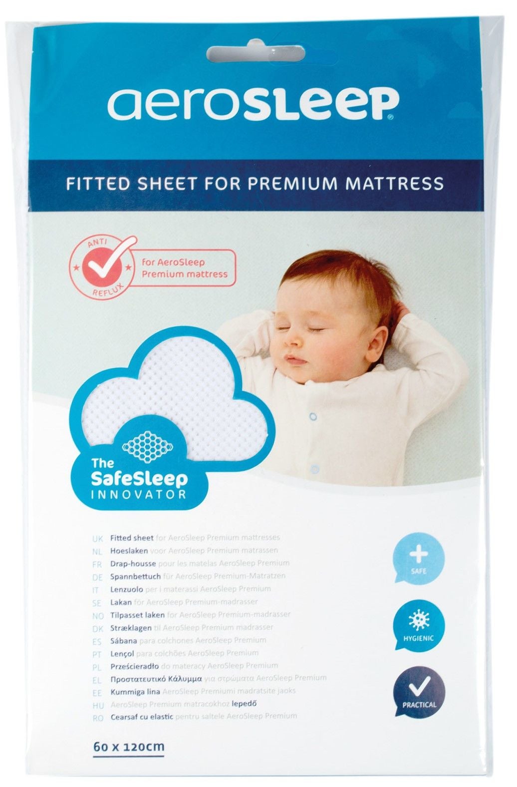 Aerosleep Spannbettlaken PREMIUM 70x140, Weiß von AeroSleep