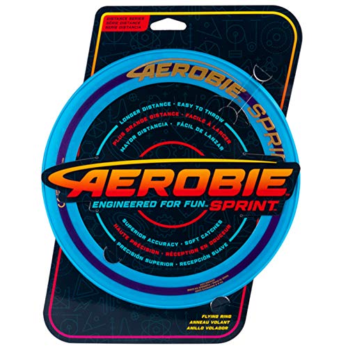 Aerobie - Sprint Flying Ring Wurfring mit Durchmesser 25,4 cm Frisbee Scheibe Farbe zum Wählen (Blau) von Aerobie