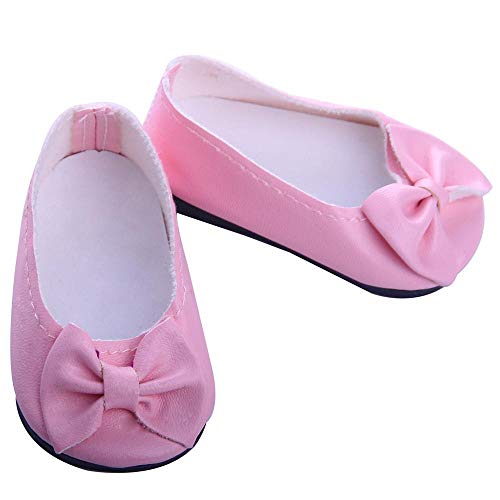 Aeromdale Puppe Schuhe Niedliche Schuhe mit Bowknot für 18 Zoll American Doll Mädchen 43cm Puppe Geschenke - Rosa - 1 Paar Aeromdale Puppe Schuhe Niedliche Schuhe mit Bowknot für 18 Zoll American Doll Mädchen 43cm Puppe Geschenke - Rosa - 1 Paar von Aeromdale