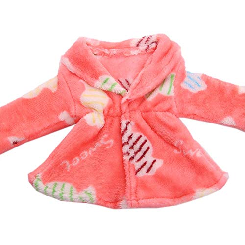 Aeromdale Puppen-Pyjama, Kleidung, Bademantel für 45,7 cm große amerikanische Puppe, Mädchen, 43 cm, Puppenzubehör, Spielzeug, Puppenkostüm, # C, 1 Stück von Aeromdale