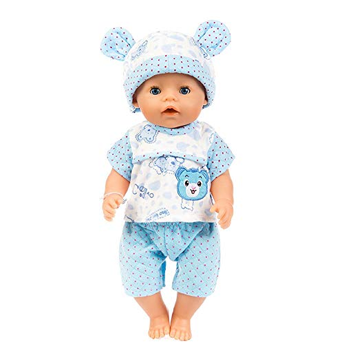 Aeromdale Puppenpyjama T-Shirt Shorts Set mit Hut Sommer Nachtwäsche für 45,7 cm American Girl 43 cm Puppenzubehör nur Spielzeug Puppe Kostüm – Blau – 1 Set Aeromdale Puppenpyjama T-Shirt Shorts Set mit Hut Sommer Nachtwäsche für 45,7 cm American Girl 43 cm Puppenzubehör nur Spielzeug Puppe Kostüm – Blau – 1 Set von Aeromdale