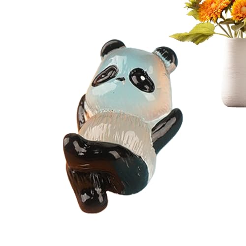 Aeutwekm Kleine Panda-Figuren, Panda-Figuren,Tierfiguren leuchten im Dunkeln - Exquisite handwerkliche Kunstharz-Panda-Figuren für Familie, Freunde und Kollegen von Aeutwekm