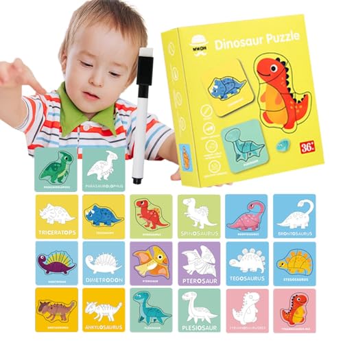 Aeutwekm Puzzle-Aktivität für Vorschulkinder, Puzzle für Kinder im Vorschulalter,10-teilige Cartoon-Puzzles für Kinder - Lernspielzeug für Kinder im von 0–3 Jahren, Lernspielzeug, Rätselbrett, von Aeutwekm