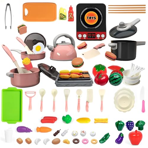 Afenau 86 Stück Kinderküche Zubehör Set, Realistisch Spielküche Zubehör mit Soundeffekten, Robustes Zubehör Kinderküche, Kinder Küchenzubehör, Küchenspielzeug für Kinder ab 3 Jahren Afenau 86 Stück Kinderküche Zubehör Set, Realistisch Spielküche Zubehör mit Soundeffekten, Robustes Zubehör Kinderküche, Kinder Küchenzubehör, Küchenspielzeug für Kinder ab 3 Jahren von Afenau
