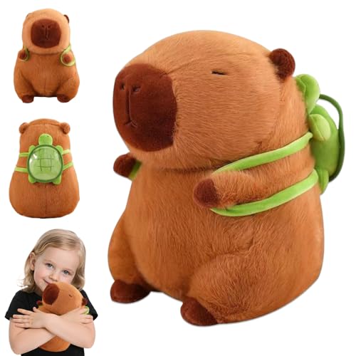 Afenau Capybara Kuscheltier, 25 cm Capybara Plüschtier mit Schildkrötenrucksack, Süß Wasserschwein Kuscheltier, Weich Kabibara Kuscheltiere, Capybara Stofftier für Kinder Jungen Mädchen Afenau Capybara Kuscheltier, 25 cm Capybara Plüschtier mit Schildkrötenrucksack, Süß Wasserschwein Kuscheltier, Weich Kabibara Kuscheltiere, Capybara Stofftier für Kinder Jungen Mädchen von Afenau