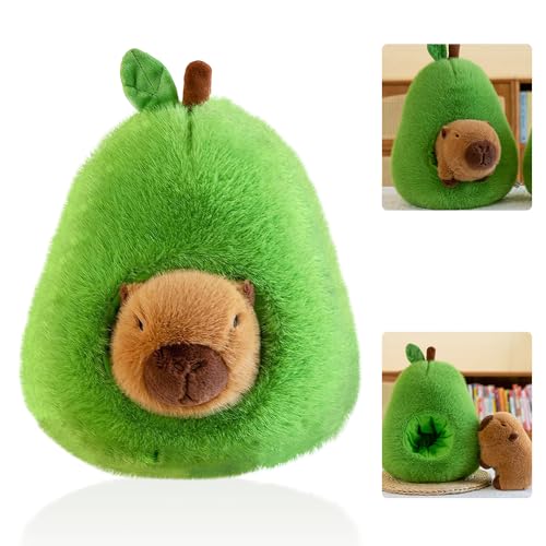 Capybara Plüschtier, 35cm Capybara Kuscheltier mit Avocado Kopfschmuck, Abnehmbar Avocado Kuscheltier, Wasserschwein Kus-cheltier für Kinderspielzeug, Home Deko, Geburtstag Capybara Plüschtier, 35cm Capybara Kuscheltier mit Avocado Kopfschmuck, Abnehmbar Avocado Kuscheltier, Wasserschwein Kus-cheltier für Kinderspielzeug, Home Deko, Geburtstag von Afenau