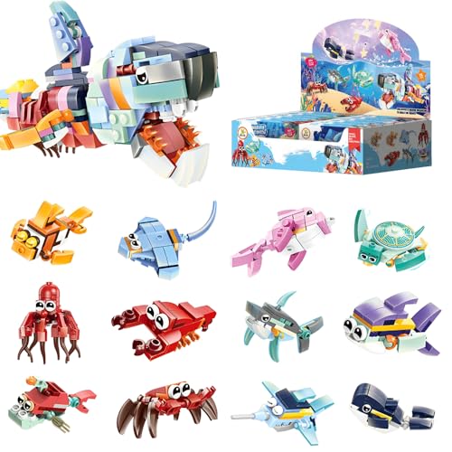 Afenau Klemmbausteine Meerestier, 12 Stück Mitgebsel Kindergeburtstag Meerestiere, Wiederverwendbar Ozean Aniamals Modell Bauklötze, Meerestiere Party Mitgebsel für 4-12 Jahre Mädchen und Jungen Afenau Klemmbausteine Meerestier, 12 Stück Mitgebsel Kindergeburtstag Meerestiere, Wiederverwendbar Ozean Aniamals Modell Bauklötze, Meerestiere Party Mitgebsel für 4-12 Jahre Mädchen und Jungen von Afenau