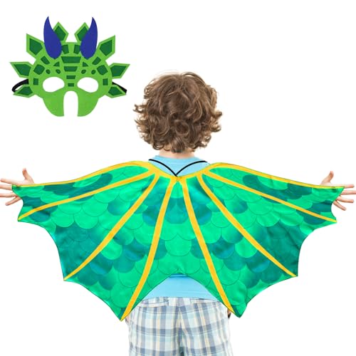 AffeGifts Drachen Umhang Kinder, Kostüm Drache Kinder mit Maske Kostüm Dinosaurier Kostüm Dinokostüme Für Kinder Kostüm Dino Kostüm Dino Umhang Für Jungen Mädchen Halloween Cosplay (3-6 Jahre) AffeGifts Drachen Umhang Kinder, Kostüm Drache Kinder mit Maske Kostüm Dinosaurier Kostüm Dinokostüme Für Kinder Kostüm Dino Kostüm Dino Umhang Für Jungen Mädchen Halloween Cosplay (3-6 Jahre) von AffeGifts