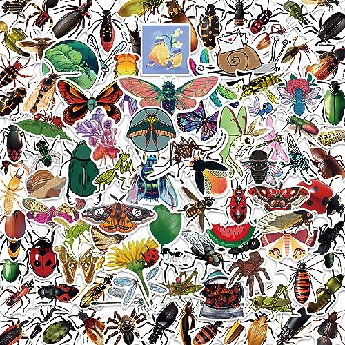 Insekten Aufkleber für Laptop (100PCS),Geschenk für Kinder Jugendliche Erwachsene Jungen,Insekten Stickers Wasserdicht Vinyl Aufkleber für Scrapbook,Skateboard,Auto,Gepäck von Affoto