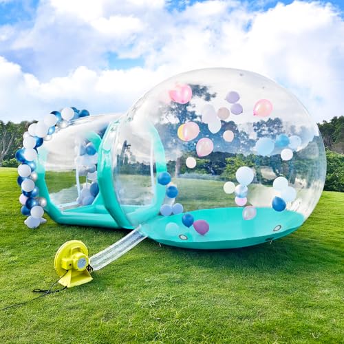 10FT Aufblasbares Blasenhaus, Aufblasbares Bubble House Dome mit Gebläse & Pumpe, Durchmesser Wasserdichtes Gartenzelt aus PVC in Kommerzieller Qualität für Außenbereich, Camping, Party (Grün) von Afitdon