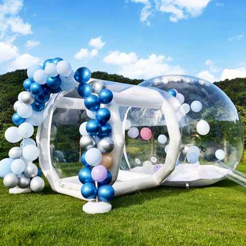 Afitdon 10FT Aufblasbares Blasenhaus, Aufblasbares Bubble House Dome mit Gebläse & Pumpe, Durchmesser Wasserdichtes Gartenzelt aus PVC in Kommerzieller Qualität für Außenbereich, Camping, Party von Afitdon