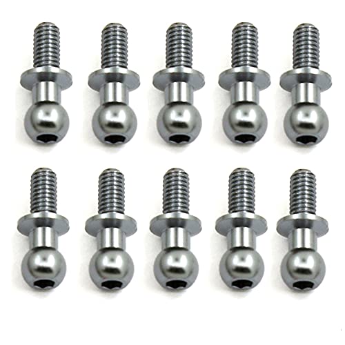 Aflytep 10 StüCke Metall Sechskant Schrauben für TT01 TT02 D5 1/10 RC Teile Universal,Silber von Aflytep