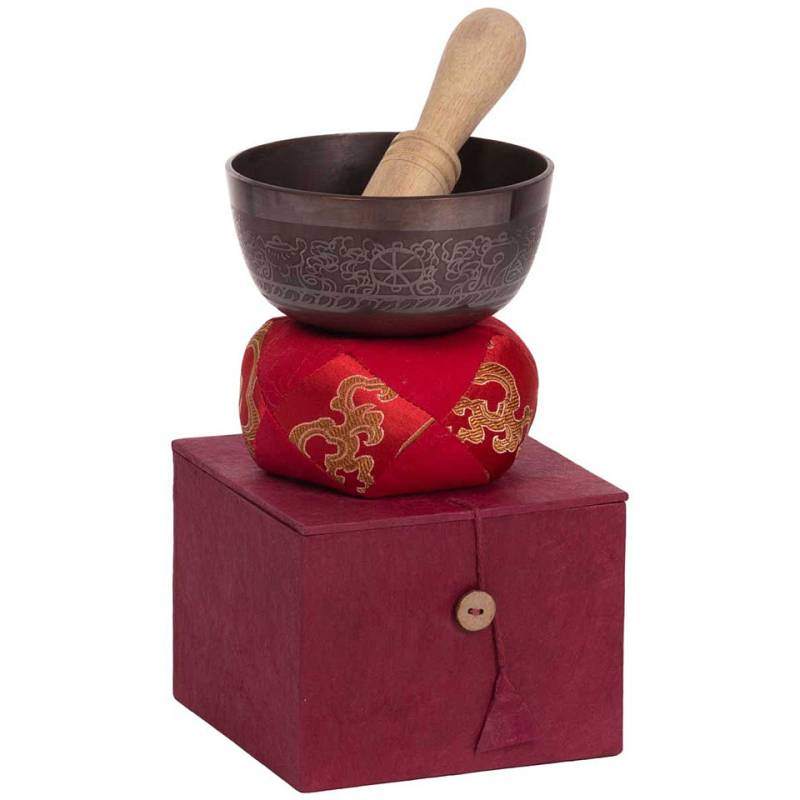 Afroton Ø 11 cm ornamental Singing Bowl Set Klangschale von Afroton