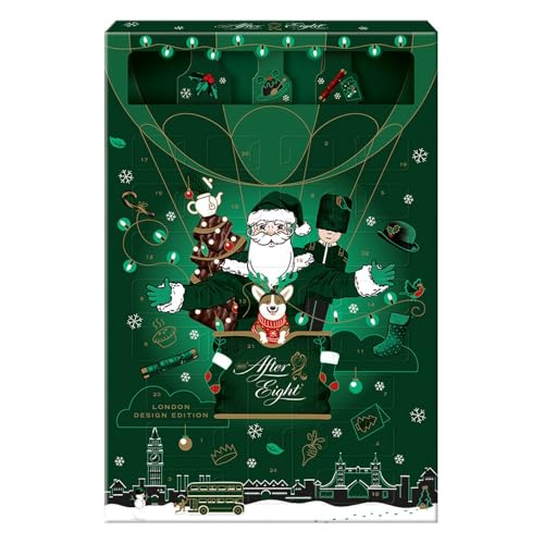 AFTER EIGHT Adventskalender 2024 Figuren aus dunkler Schokolade gefüllt mit Minze 199 g von After Eight