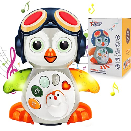 Afufu Krabbel Musikspielzeug Baby 12+ Monate, Krabbelspielzeug Sensor Interaktives Krabbelnde Kinderspielzeug, Baby Spielzeug mit Musik & Licht, Geburtstag Geschenk für Kinder 1 Jahr Junge Mädchen von Afufu