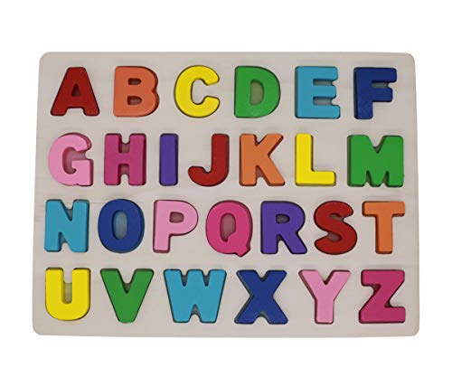 Afunti Holz Alphabet Puzzle ABC Buchstaben Board Montessori Puzzle Blöcke Early Learning pädagogisches Spielzeug Geschenk für 2 3 4 Jahre altes Kleinkind Kinder von AfuntiYoicn Lth