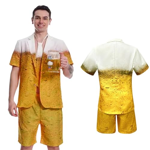 Afurl Bierkostüme für Erwachsene,Bierkostüme für Halloween, Lustige Cosplay-Oktoberfest-Kostüme, Festival-Bayerisches Kostüm für Maskeraden, Halloween-Bar von Afurl