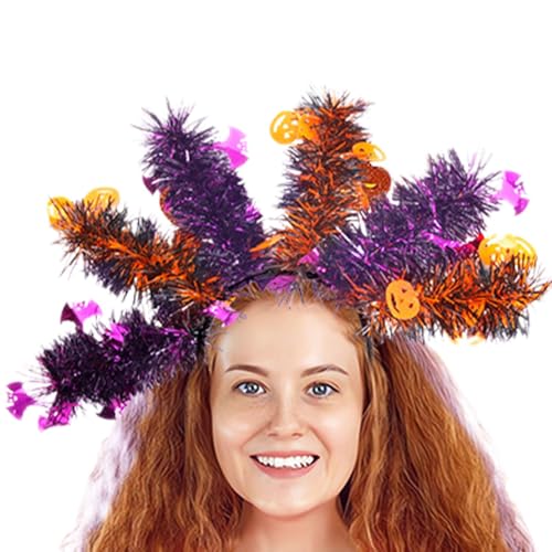 Afurl Halloween Stirnband,Halloween Stirnband - Bunte Wollstreifen Halloween Kostüm Stirnbänder - Halloween-Kopfbedeckung, Cosplay-Requisiten für Partygeschenke von Afurl