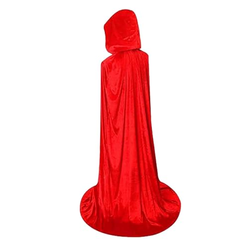 Afurl Halloween-Umhang mit Kapuze, Kapuzenumhang für Erwachsene | Überzeugendes Samt-Vampir-Kostüm,Überzeugendes Vampir- oder Hexenkostüm, Ritter-Fantasie, cooles Cosplay, Unisex für Damen und Herren von Afurl