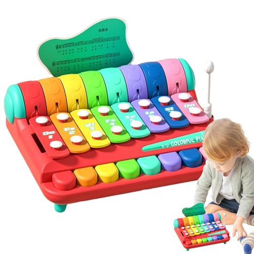 Afurl Kinder-Xylophon, Musikspielzeug für Kinder - Handklopfendes Klavier,Bunte Musikinstrumente, frühpädagogische Klaviertastatur für den Geburtstagsurlaub von Afurl