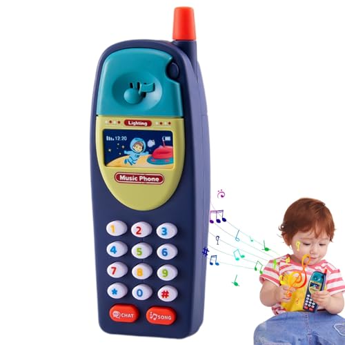 Afurl Kindertelefonspielzeug, Kleinkindspielzeugtelefon | Beruhigender Klang und Licht, Kinder-Play-Phone-Musik-Player | Lustiges Mobiltelefon für die frühe Bildung von Kindern für Jungen und Mädchen von Afurl