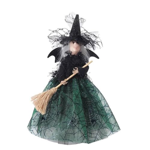 Afurl Kleine Hexenpuppe,Halloween Hexenpuppe | Gruseliges Halloween-Puppenornament,Gruselige Desktop-Halloween-Puppe, Ornament, Baumspitze, Puppe für Kinderzimmer von Afurl