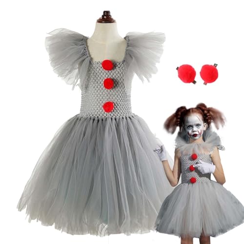 Afurl Mädchen-Clowns-Kostüm, Kostüm für Kinder, Halloween-Kostüme für Mädchen, gruseliges Clowns-Kostüm. Mädchen verkleiden sich für Cosplay von Afurl