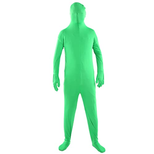 Agatige Chromakey-Bodysuit, Fotografie, grüner Chromakey-Body, Unisex-Stretch-Kostüm für Erwachsene, verschwindender Mann für Green-Screen-Fotografie (160cm) von Agatige