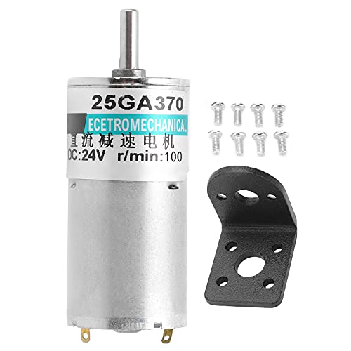 Agatige DC-Getriebemotor, 24 V, XD25GA370, kleine langsame CW-CCW-Permanentmagnethalterung, Sportsteuerung für CNC-Werkzeugmaschinen, Elektrowerkzeuge (100 U/min) von Agatige