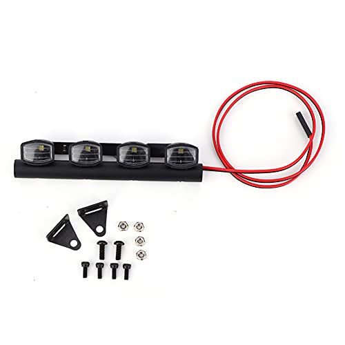 Agatige RC Car Dachleuchten, RC Car Light Bar Kit 4/5/6 LED-Leuchten Dachlampe Karosserie Dachleuchten RC LED Dachleuchte Für TRX4 90046 SCX10 Pull Car(4 Lights) von Agatige