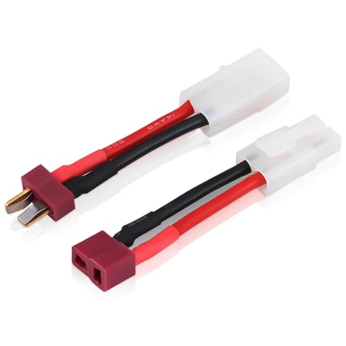 RC-Car-T-Stecker-Adapter, 2 Stück T-Stecker-Buchse T-Stecker Deans-Stecker-Adapterkabel 8,5 cm 14 AWG Kabel RC-Zubehör für RC-Ferngesteuertes Auto RC-Car-T-Stecker-Adapter, 2 Stück T-Stecker-Buchse T-Stecker Deans-Stecker-Adapterkabel 8,5 cm 14 AWG Kabel RC-Zubehör für RC-Ferngesteuertes Auto von Agatige