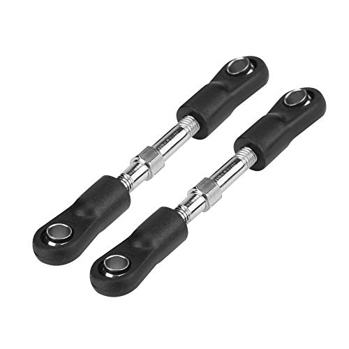 RC Lenkstange, 2PCS RC Zugstange RC Lenkung Metall Zugstange RC Lenkstange Servo Link Spannschlossgestänge Für ZD 1/16 Modellauto(Length 45±3mm) von Agatige