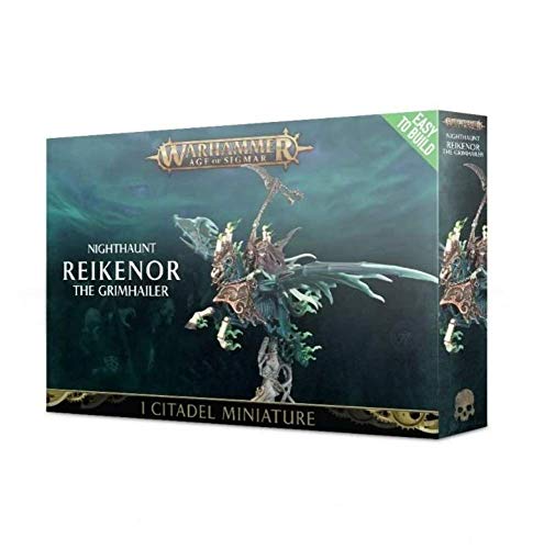 Games Workshop Warhammer AoS - Easy to Build: Nighthaunt Reikenor The Grimhailer, Schwarz von Warhammer Age of Sigmar