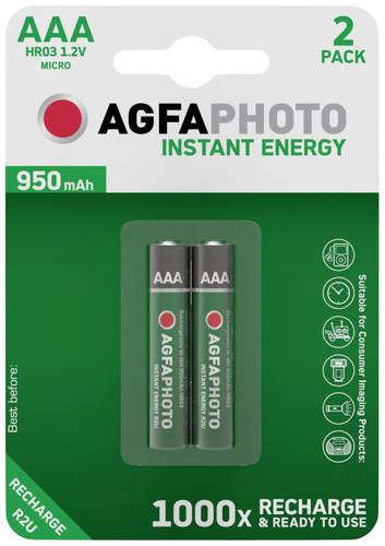 AgfaPhoto HR03 Micro (AAA)-Akku NiMH 950 mAh 1.2V 2St. von Agfaphoto