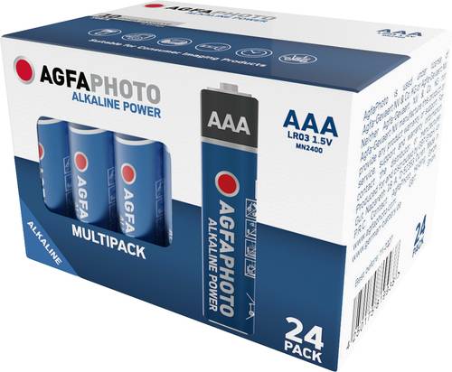 AgfaPhoto Power LR03 Micro (AAA)-Batterie Alkali-Mangan 1.5V 24St. von Agfaphoto