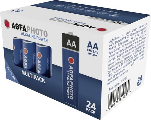 AgfaPhoto Power LR6 Mignon (AA)-Batterie Alkali-Mangan 1.5V 24St. von Agfaphoto