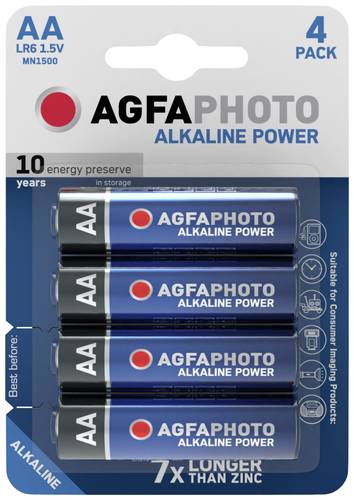 AgfaPhoto Power LR6 Mignon (AA)-Batterie Alkali-Mangan 1.5V 4St. von Agfaphoto