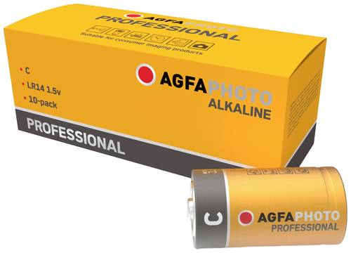 AgfaPhoto Professional LR14 Baby (C)-Batterie Alkali-Mangan 1.5V 10St. von Agfaphoto