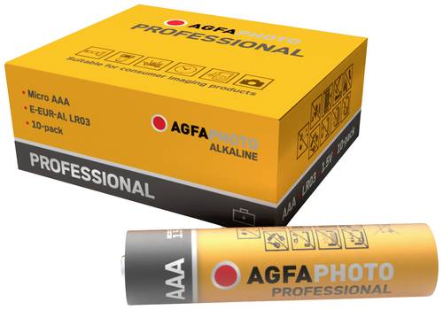 AgfaPhoto Professional Micro (AAA)-Batterie Alkali-Mangan 1.5V 10St. von Agfaphoto