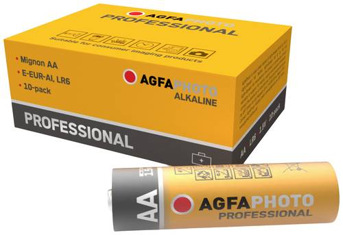 AgfaPhoto Professional Mignon (AA)-Batterie Alkali-Mangan 1.5V 10St. von Agfaphoto