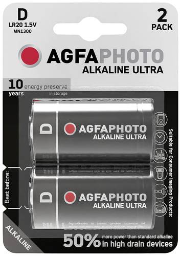 AgfaPhoto Ultra LR20 Mono (D)-Batterie Alkali-Mangan 1.5V 2St. von Agfaphoto