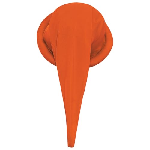 Agoky Erwachsene Halloween Zwergenmütze Märchen Zipfelmütze Elfenmütze Schlafmütze Solid Farbe Spitzkappe Wichtelmütze Mottoparty Kopfbedeckung Orange One Size von Agoky