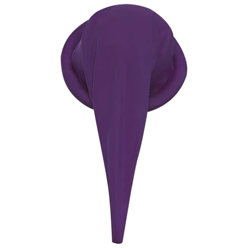 Agoky Erwachsene Halloween Zwergenmütze Märchen Zipfelmütze Elfenmütze Schlafmütze Solid Farbe Spitzkappe Wichtelmütze Mottoparty Kopfbedeckung Violett One Size von Agoky