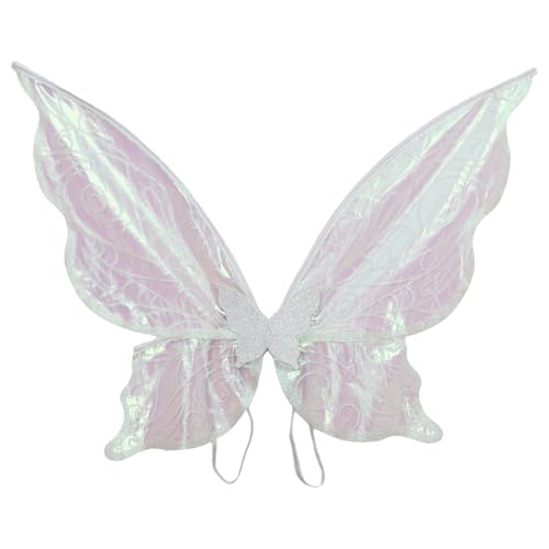Agoky Fee Kostüm Set für Frauen und Mädchen Fee Schmetterling Flügel Blumengirlande Zauberstab & Elfenohren Weiß One Size Agoky Fee Kostüm Set für Frauen und Mädchen Fee Schmetterling Flügel Blumengirlande Zauberstab & Elfenohren Weiß One Size von Agoky