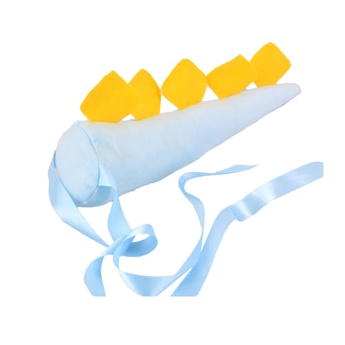 Agoky Kinder Drachen Schwanz Farbe Block Dinosaurier Schwanz Plüsch Dino Tail Tier Cosplay Fasching Karneval Performance Hellblau One Size von Agoky