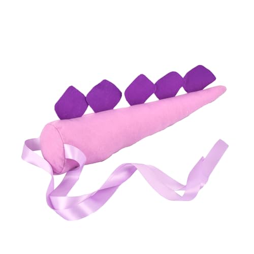 Agoky Kinder Drachen Schwanz Farbe Block Dinosaurier Schwanz Plüsch Dino Tail Tier Cosplay Fasching Karneval Performance Lavendel One Size von Agoky