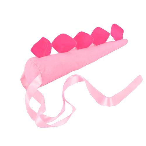 Agoky Kinder Drachen Schwanz Farbe Block Dinosaurier Schwanz Plüsch Dino Tail Tier Cosplay Fasching Karneval Performance Rosa One Size von Agoky