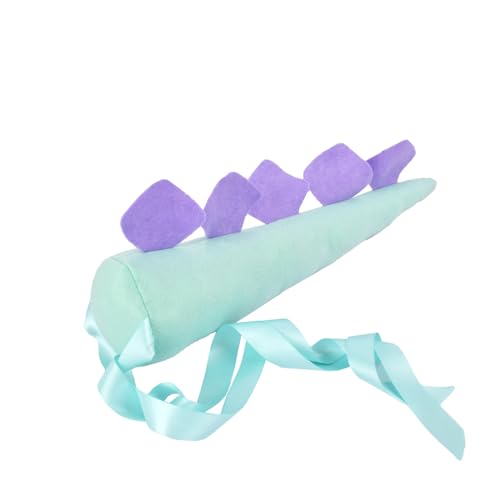 Agoky Kinder Drachen Schwanz Farbe Block Dinosaurier Schwanz Plüsch Dino Tail Tier Cosplay Fasching Karneval Performance Türkis One Size von Agoky